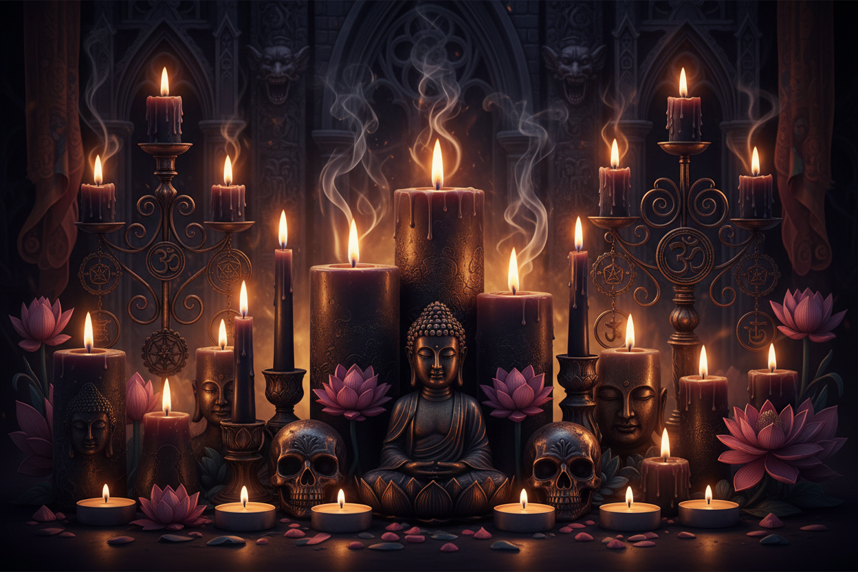 Candele e Portacandele Gotici Mistici Buddisti