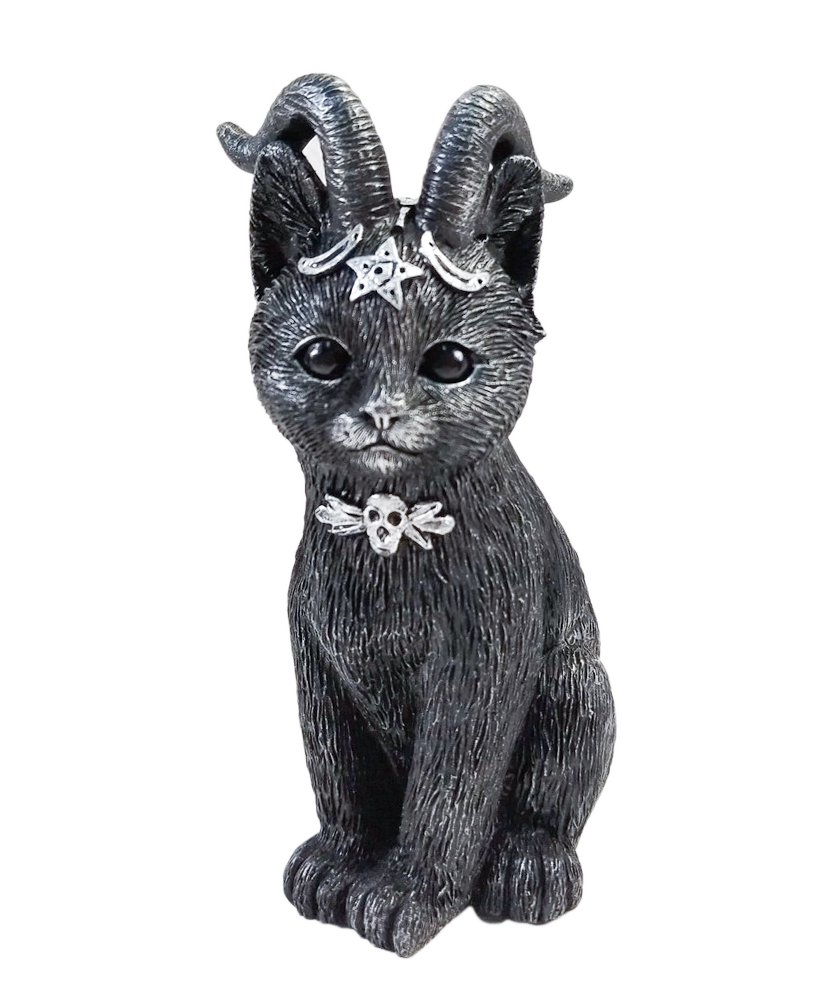 Statuina Gatto Baphomet con Corna