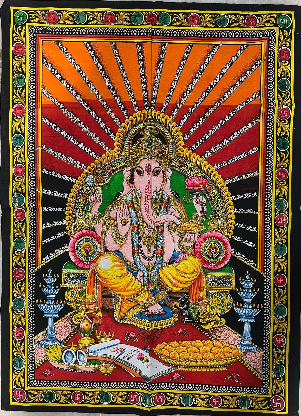 Telo Decorativo Ganesha Raggi Solari 75x105 cm