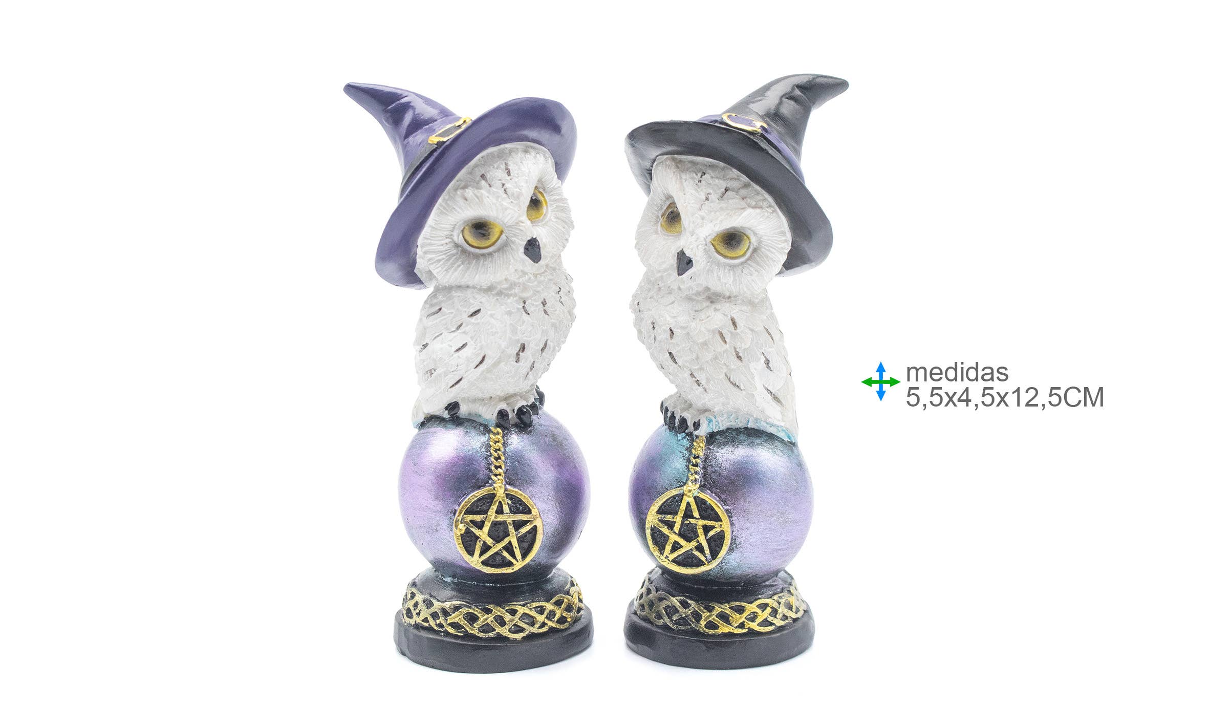 Gufo in resina 5,5 x 4,5 x 12,5 cm