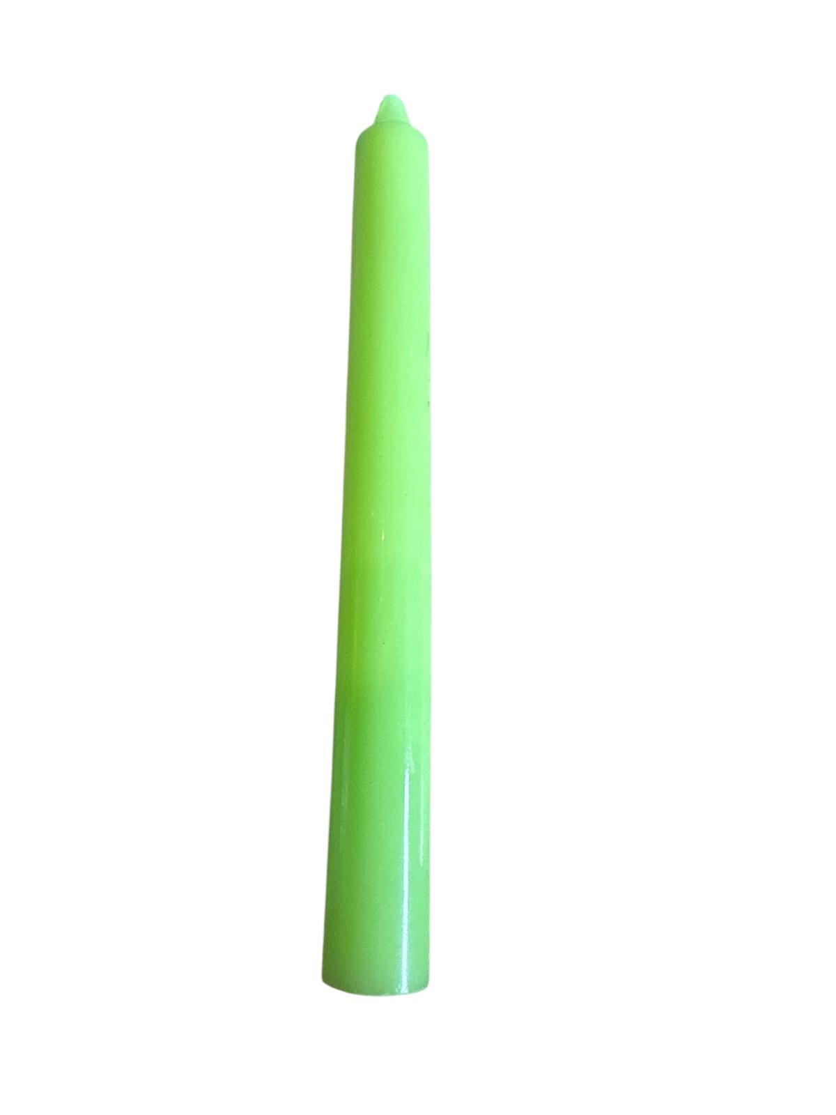 Candela Verde Rituale 19cm per Prosperità e Abbondanza