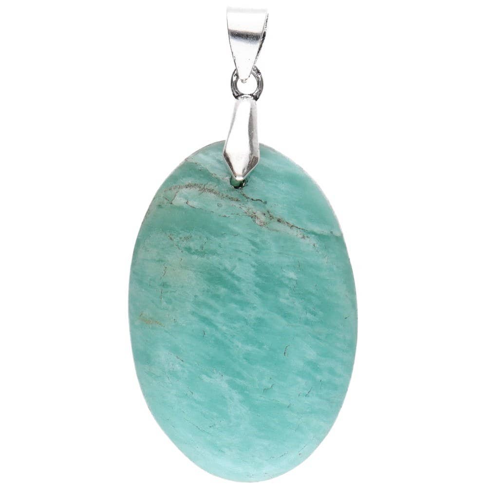 Collana regolabile da 45 cm con cabochon in amazzonite