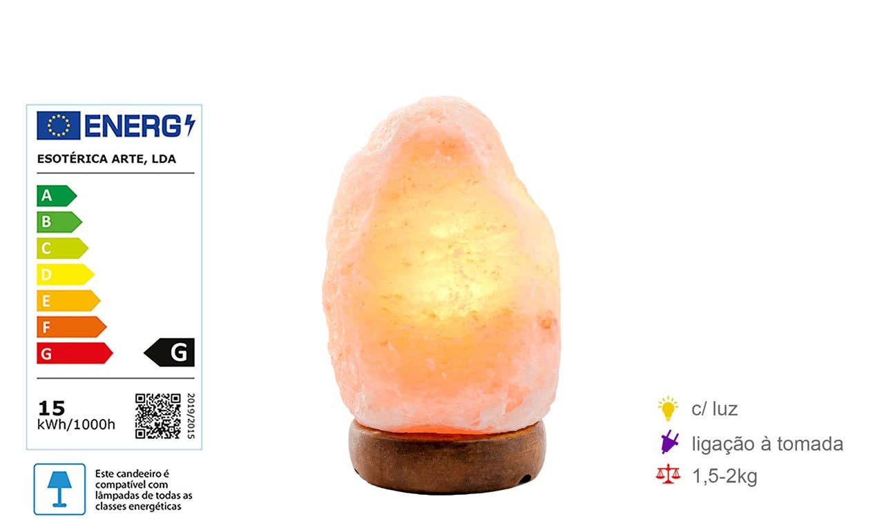 Lampada di Sale dell'Himalaya Naturale 1,5-2kg