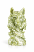 Lupo in Pietra Serpentino - Scultura Intagliata