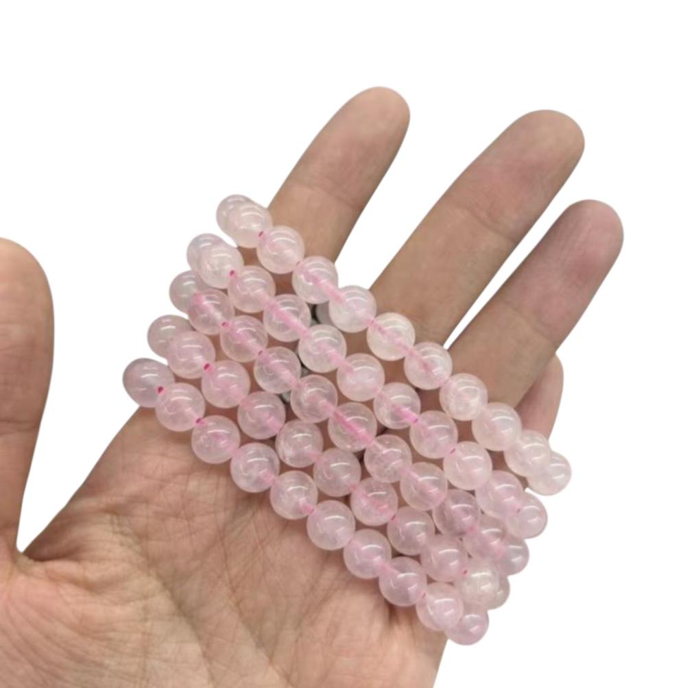 Bracciale Quarzo Rosa 8mm