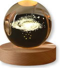 Lampada Sfera Cristallo con Base LED - Luce Calda 8cm
