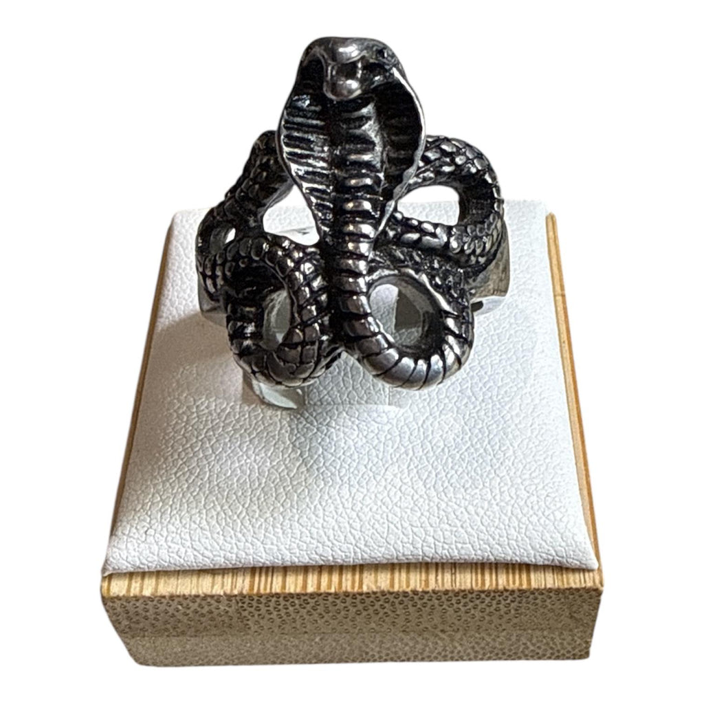 Anello cobra in acciaio inox