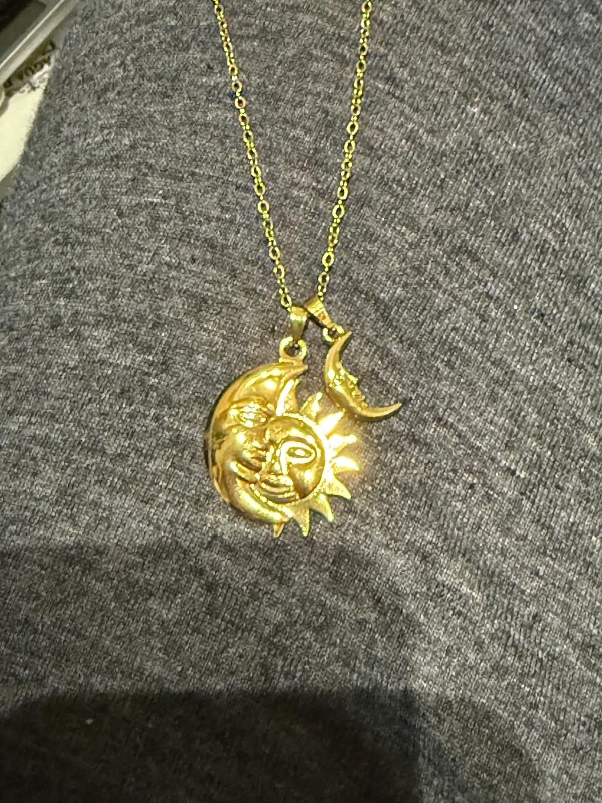 Collana Sole e Luna | Acciaio Inox | Silver & Gold