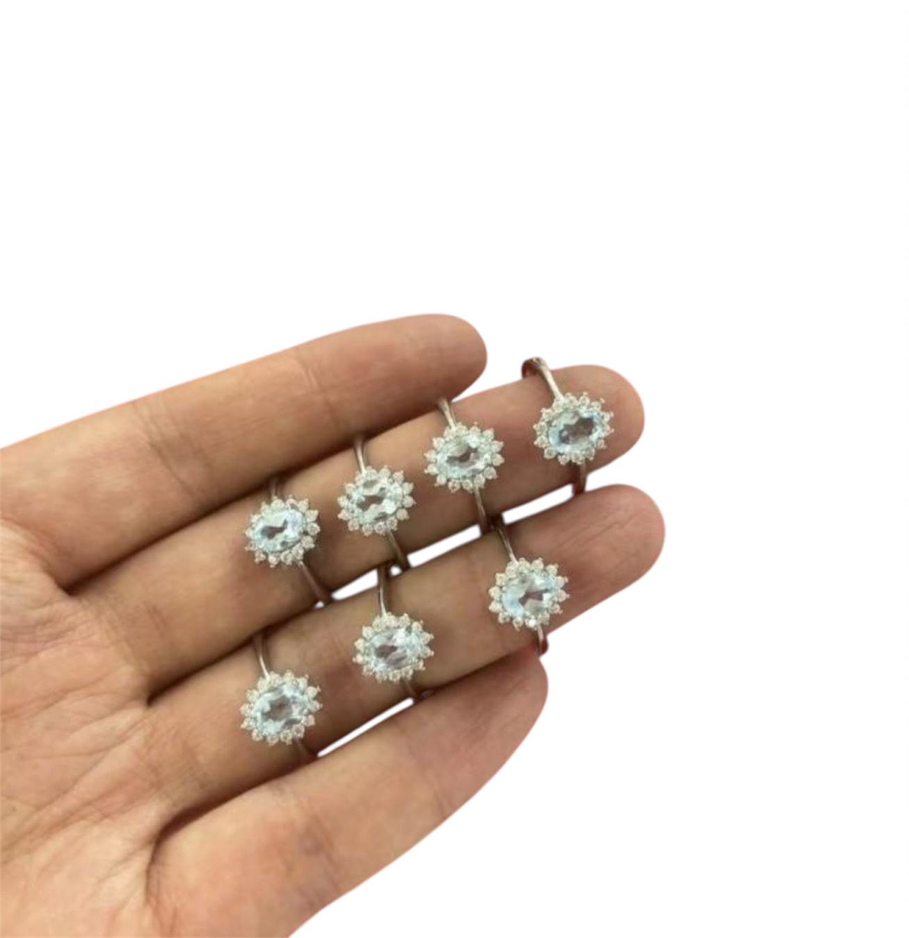 Anello Selene Zirconi