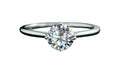 Anello Solitario in Argento con Moissanite