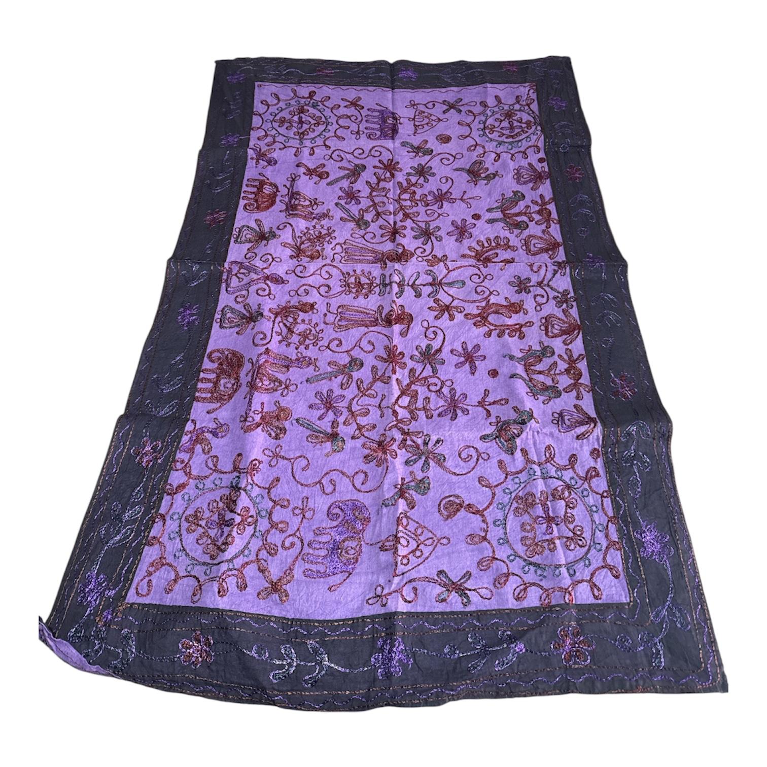 Arazzo Indiano Viola con Paillettes Made in India 125x75cm