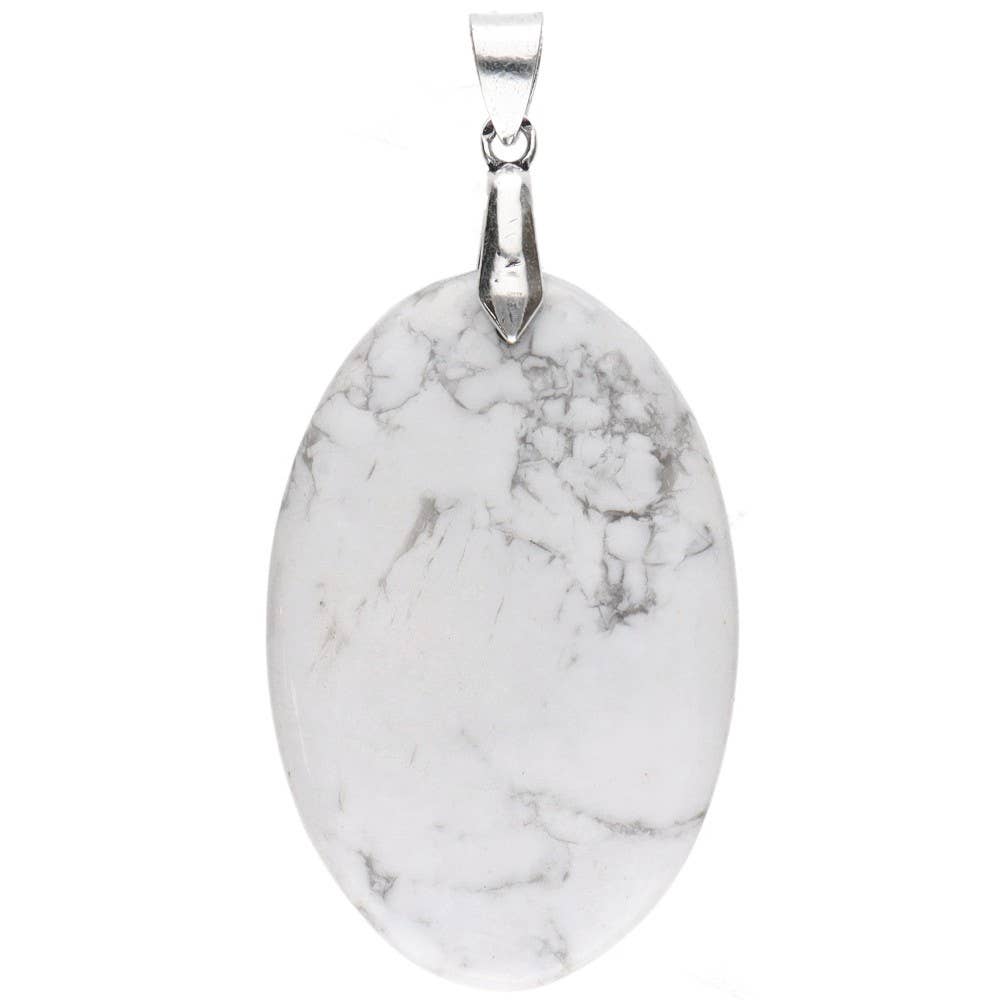 Collana con ciondolo cabochon in howlite