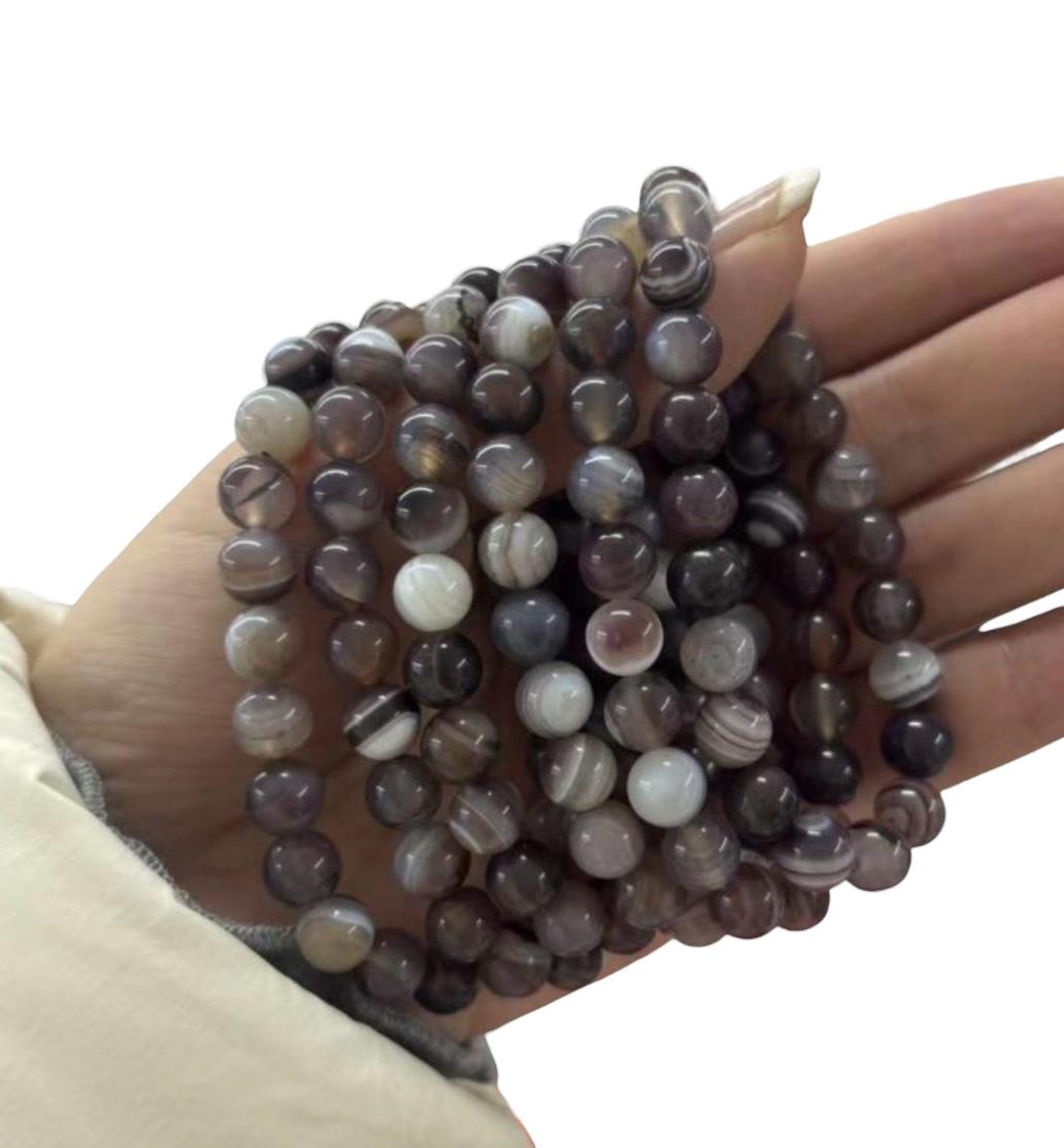 Bracciale 8mm Agata Botswana