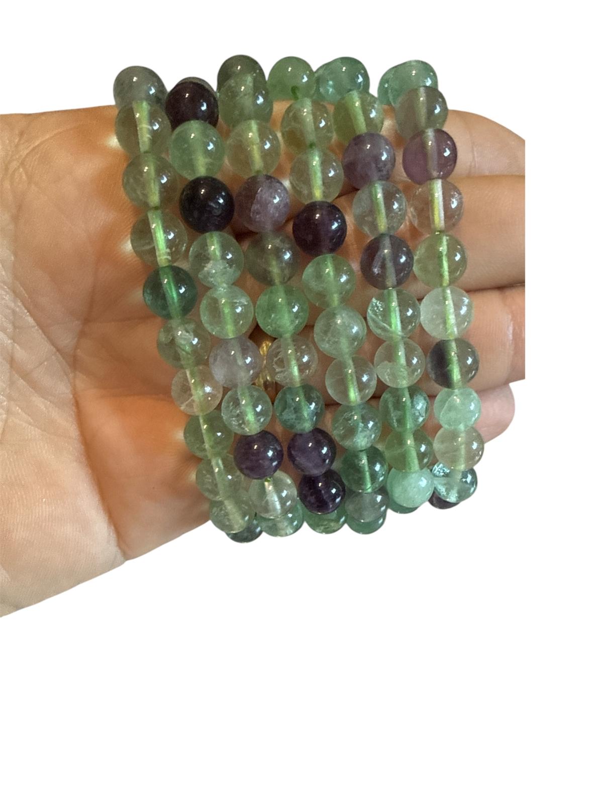 Bracciale 8mm Fluorite Arcobaleno