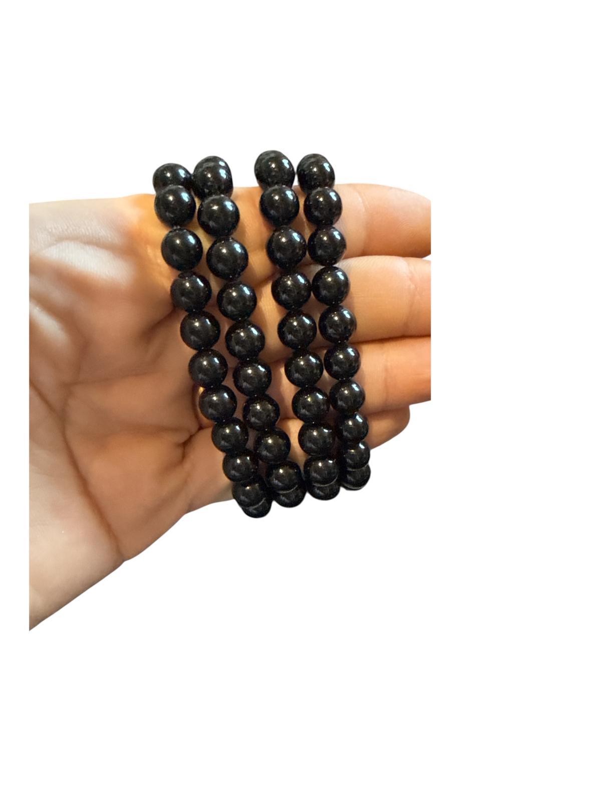 Bracciale 8mm Tormalina Nera