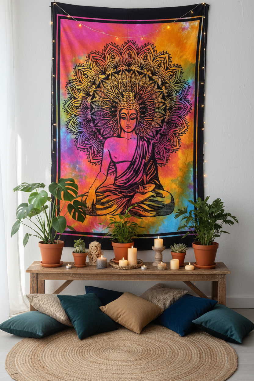 Buddha telo parete boho