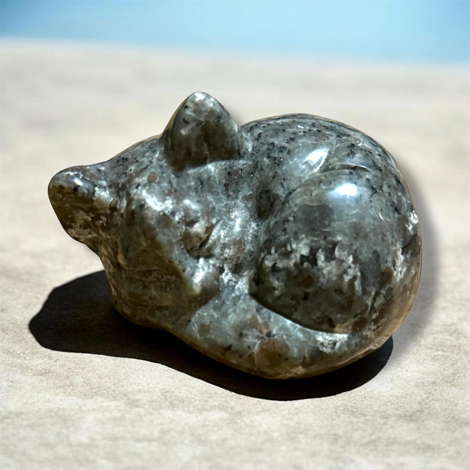 Gatto Dormiente in Yoperlite - 300g circa