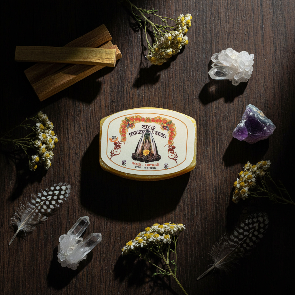 Sapone Agua de Florida - flat lay sciamanico