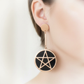 Orecchini Pentacolo Rose Gold indossati al lobo