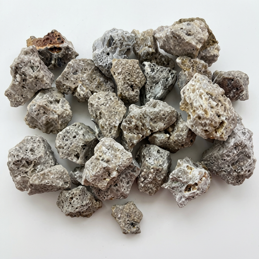 Campioni di sphalerite grezza su fondo bianco