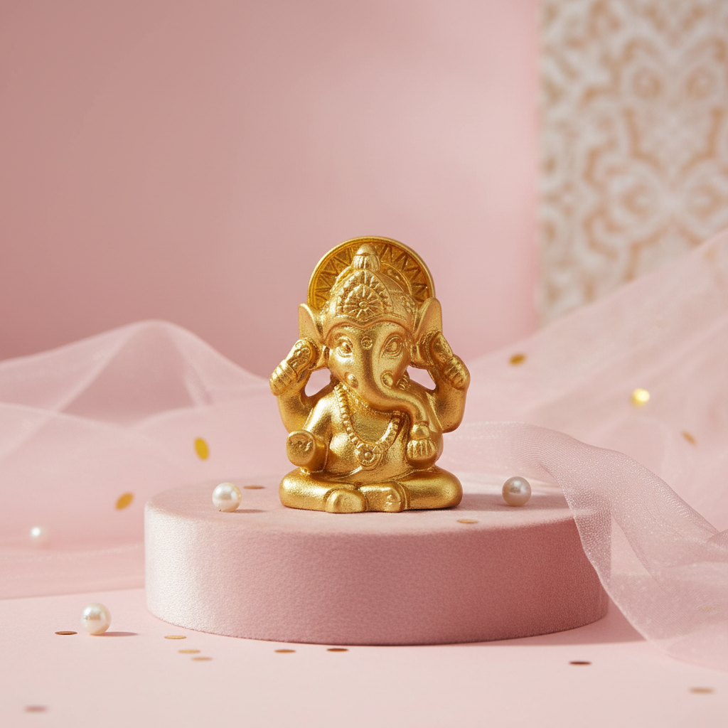 Mini Ganesh Gold - 3.5 cm