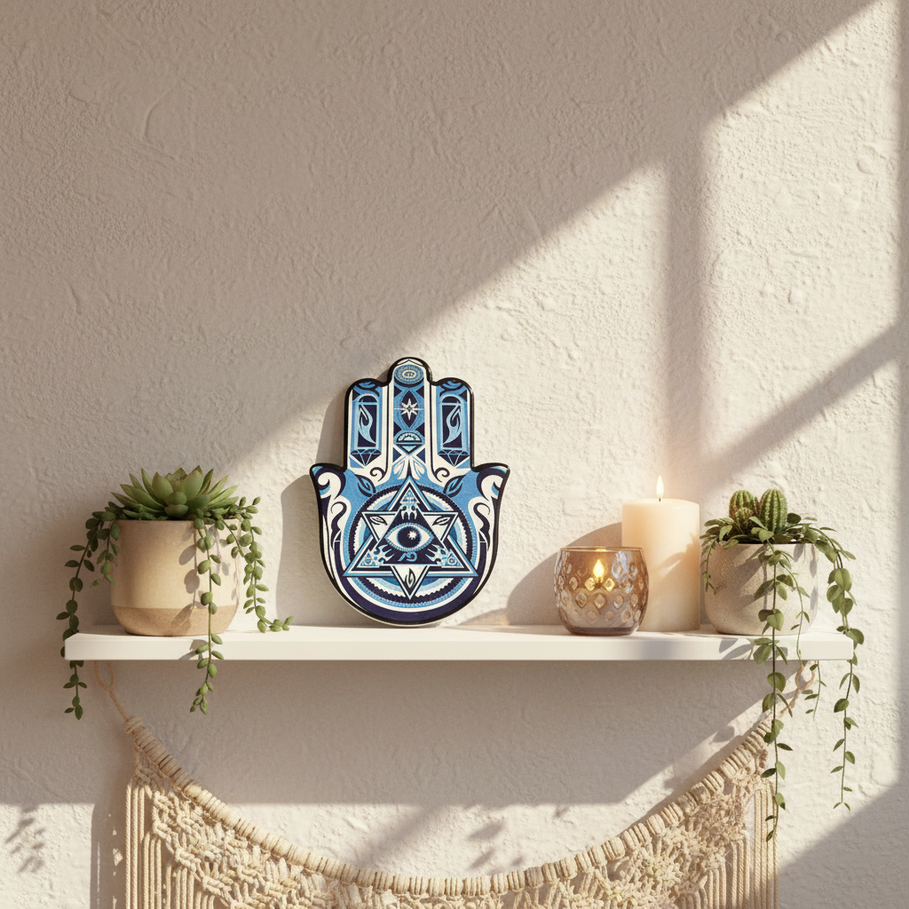 Decorazione Hamsa lifestyle mensola boho