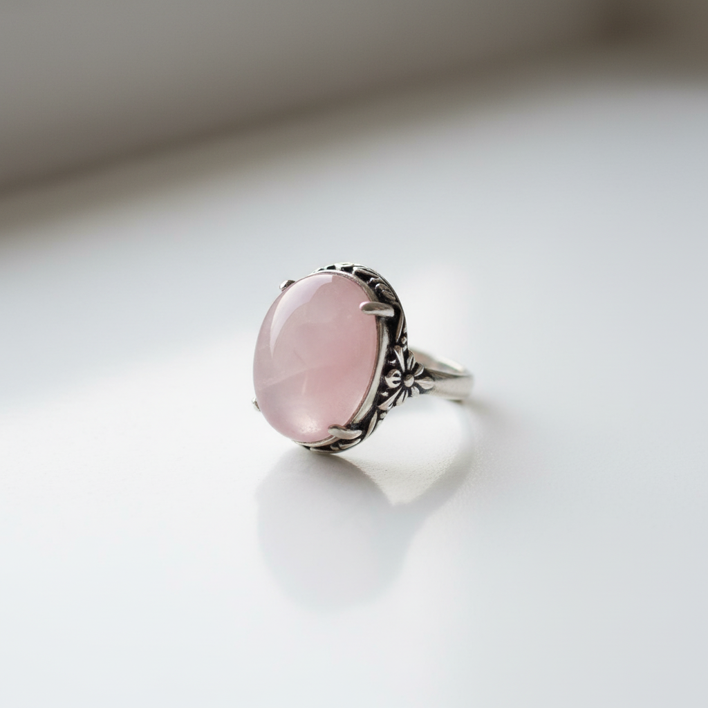 Anello quarzo rosa - stile originale