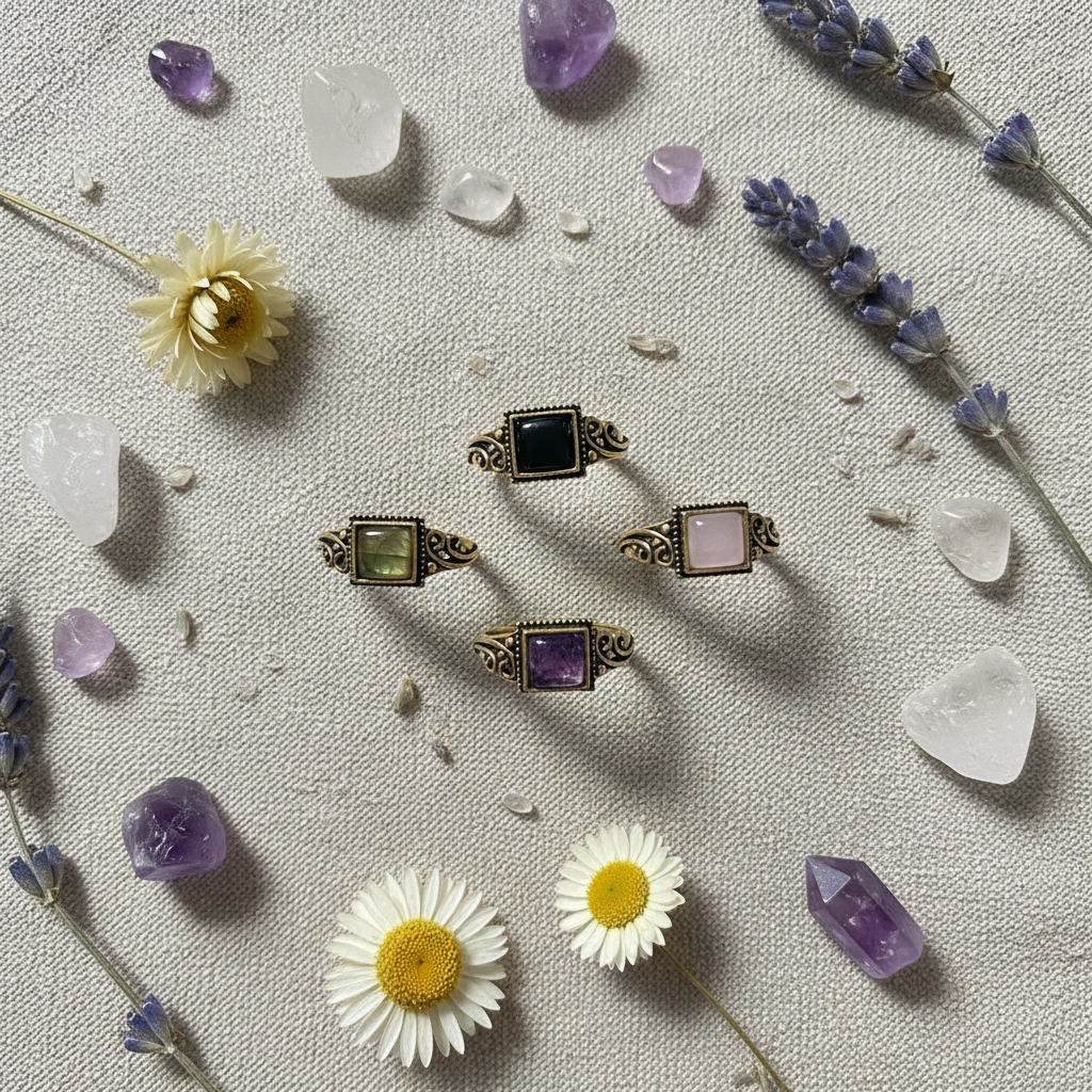 Anello Barocco Gold - tutti i colori insieme