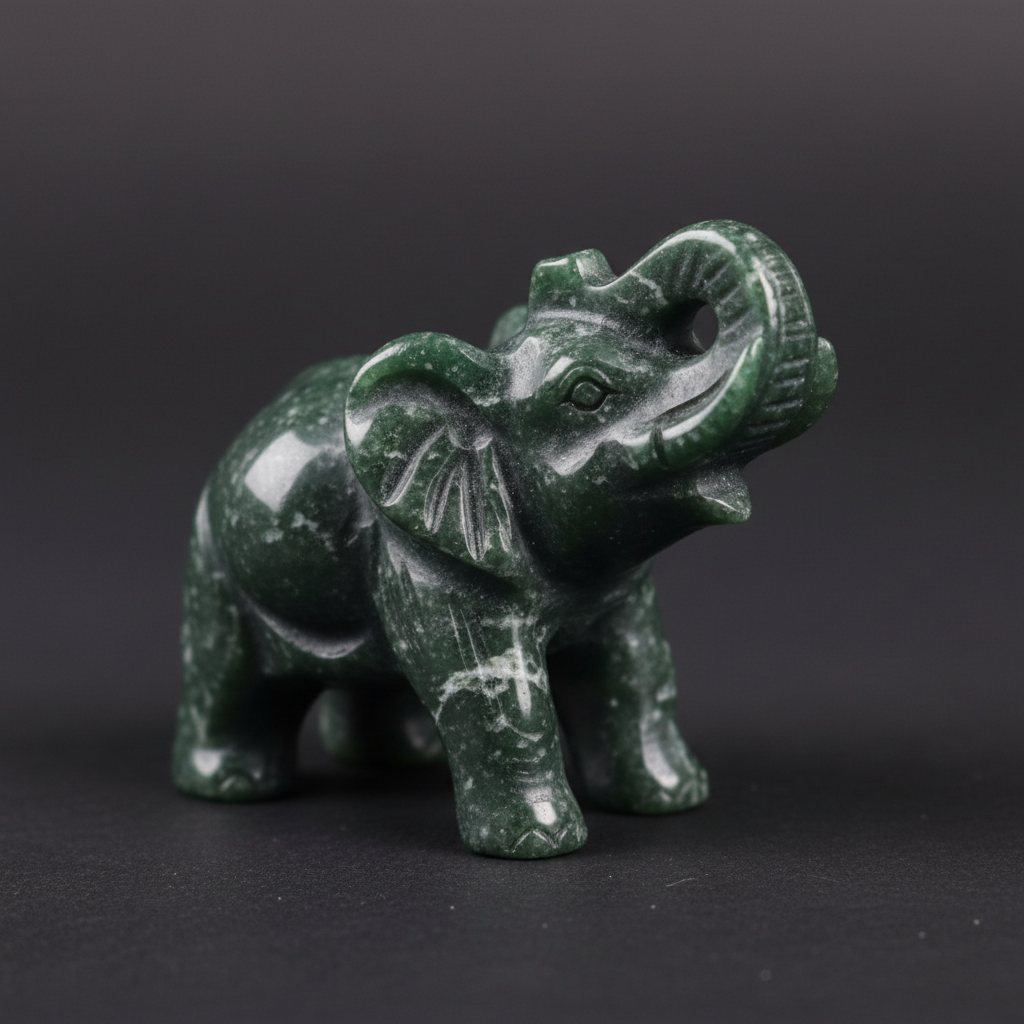Elefante Xiuan giada verde - macro close-up