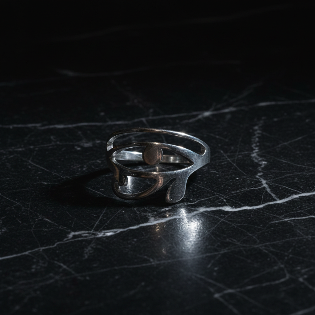 Anello Horus - Marmo nero