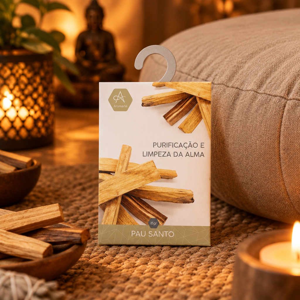 Sacchetto di palo santo in angolo di meditazione