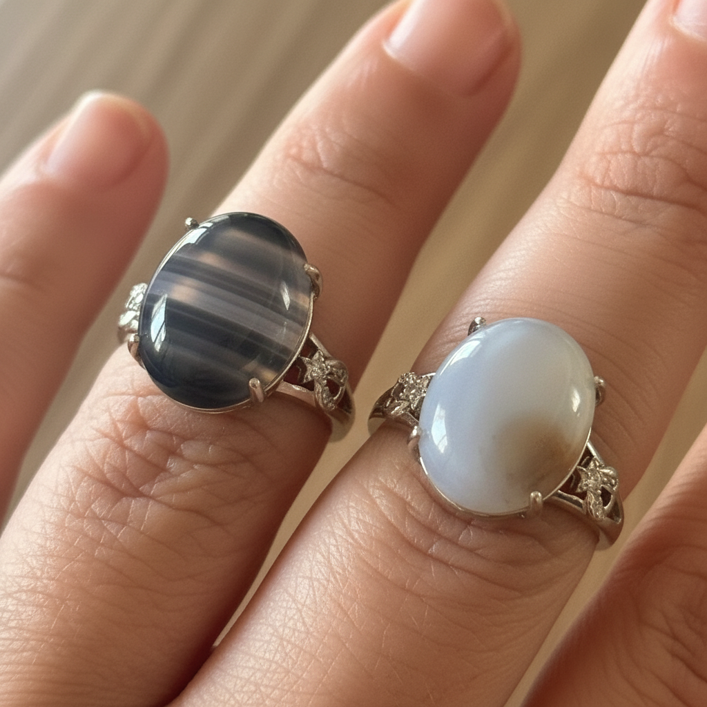 Anello agata lifestyle indossato