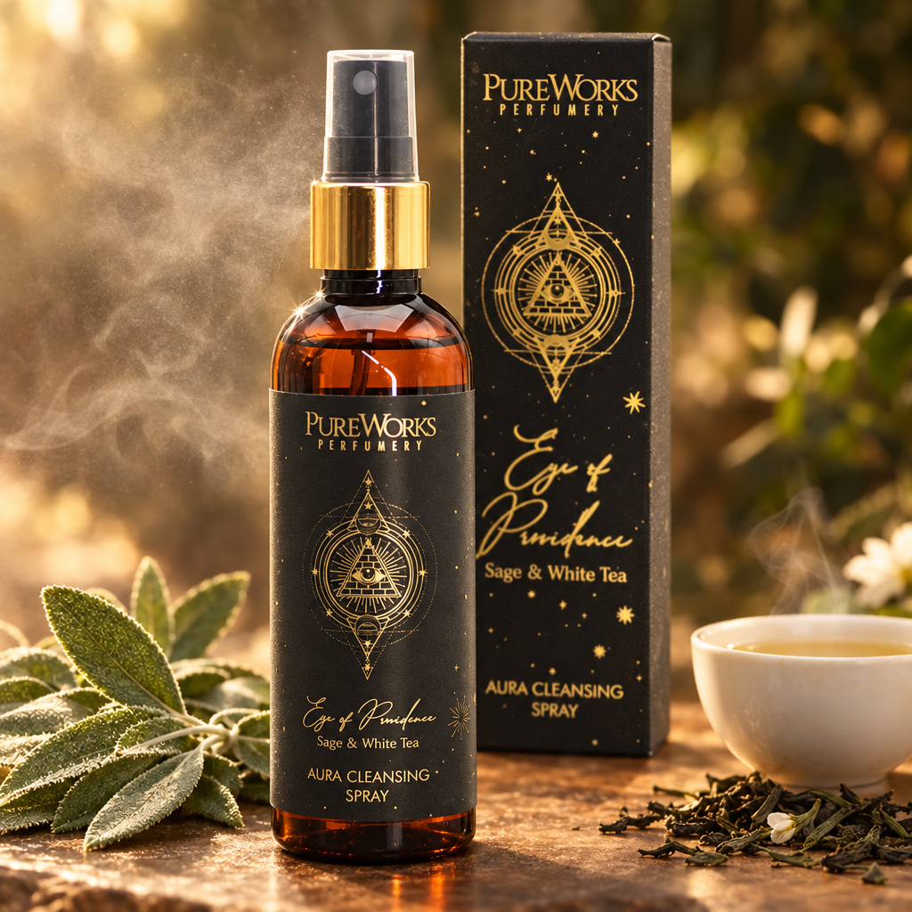 Spray Occhio della Provvidenza Salvia e Tè bianco in composizione ambientata