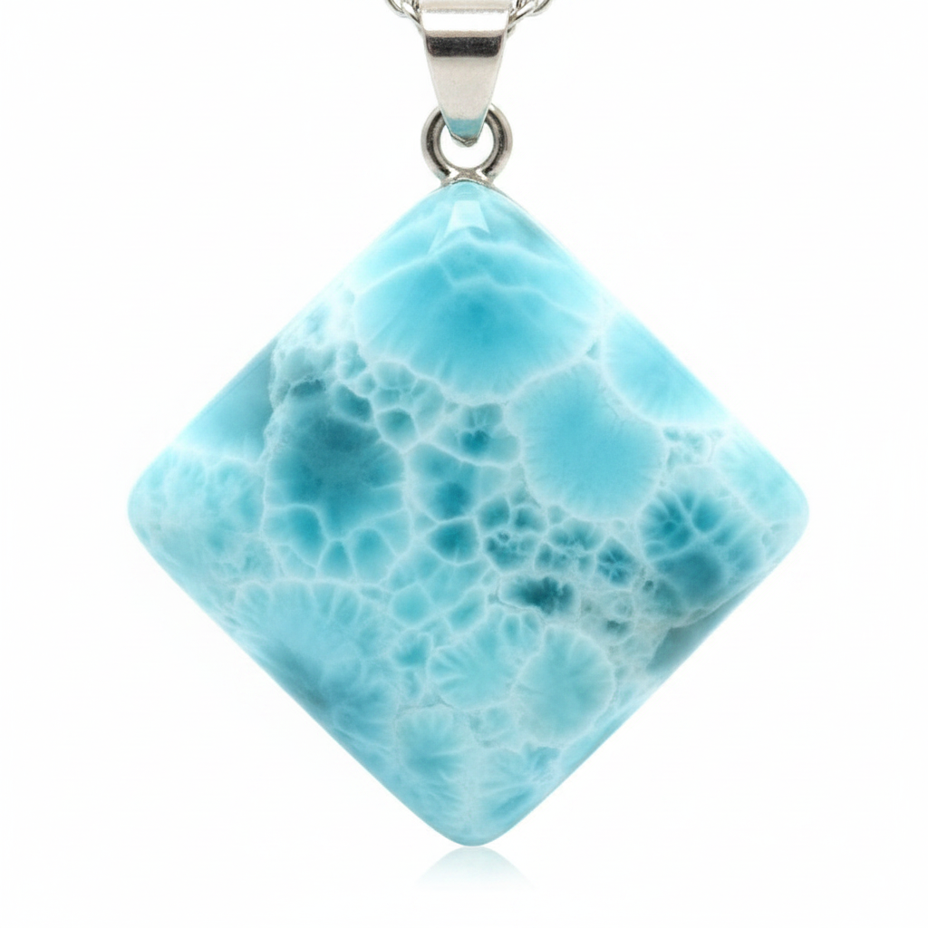 Collana larimar macro close-up