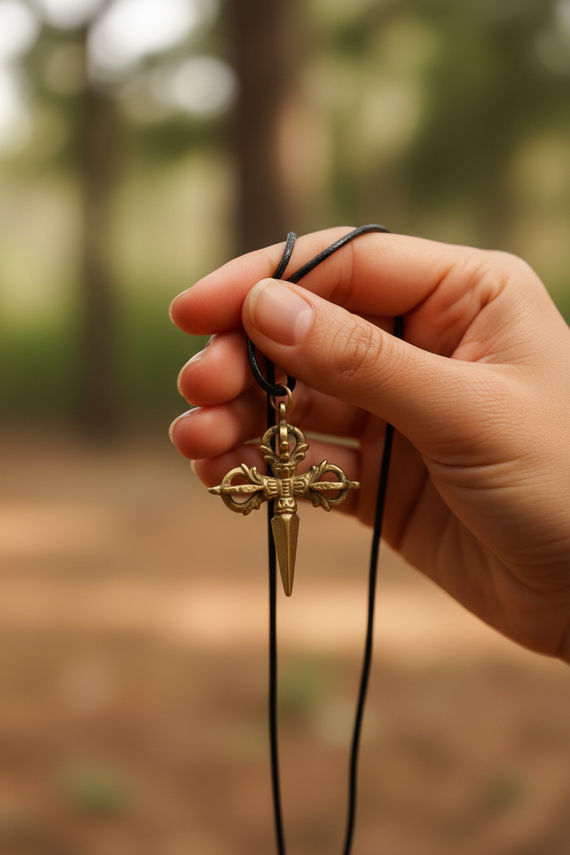 Collana Phurba - lifestyle in mano