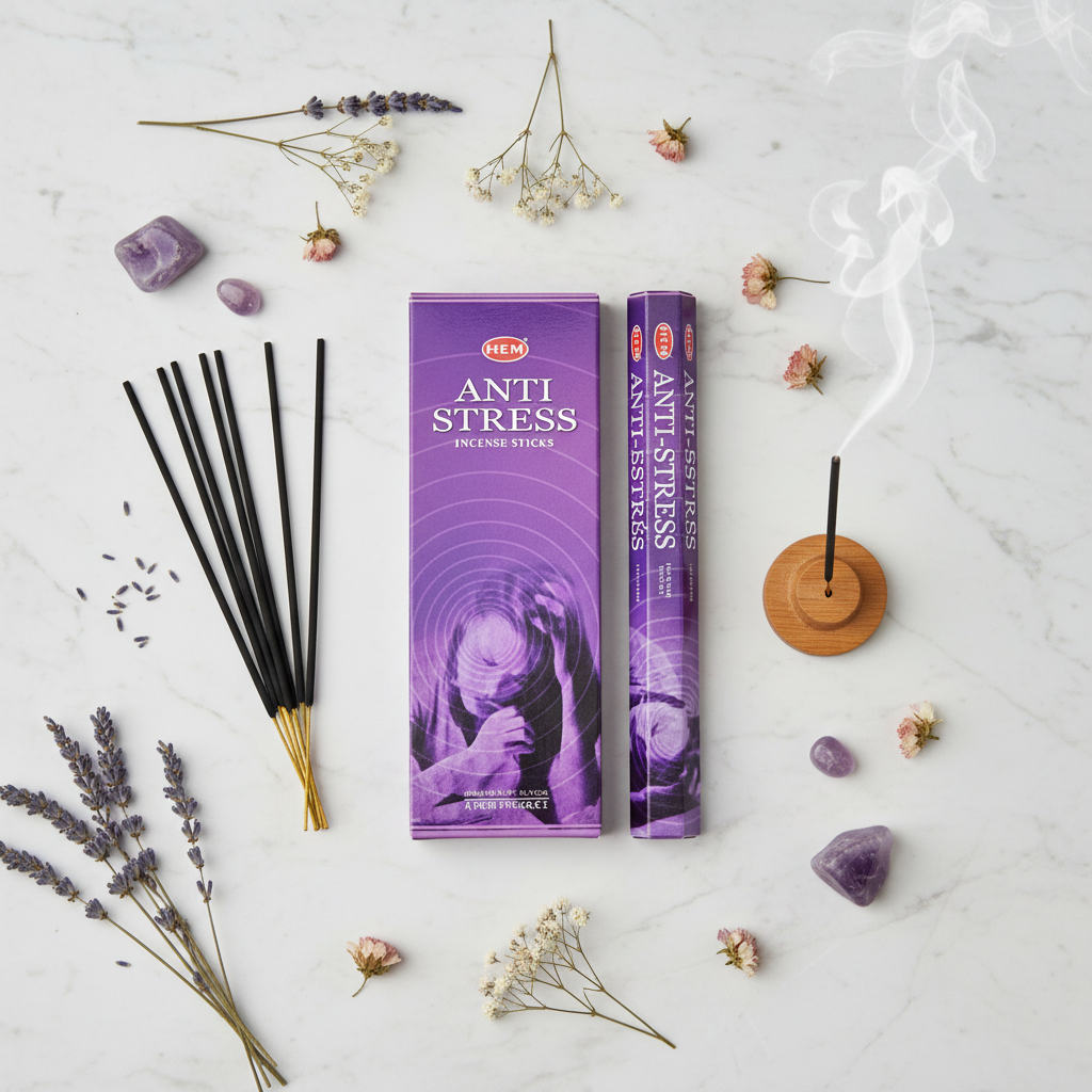 HEM Anti-Stress incensi - composizione con lavanda e ametista