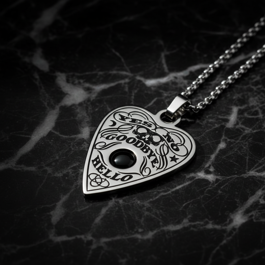 Collana Planchette Ouija - marmo nero