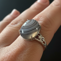 Anello agata macro close-up