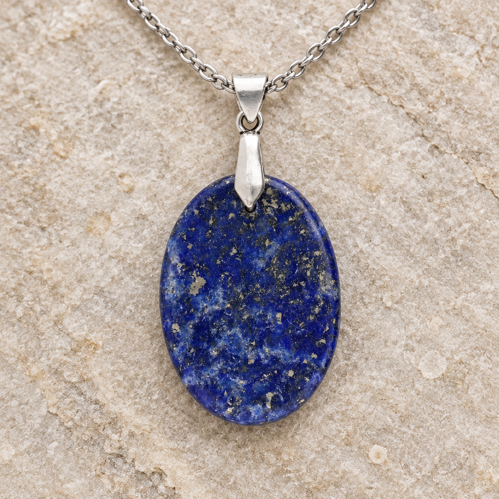 Dettaglio del cabochon in lapislazzuli