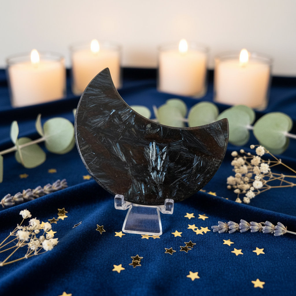 Luna in Astrophillite - lifestyle velluto scuro