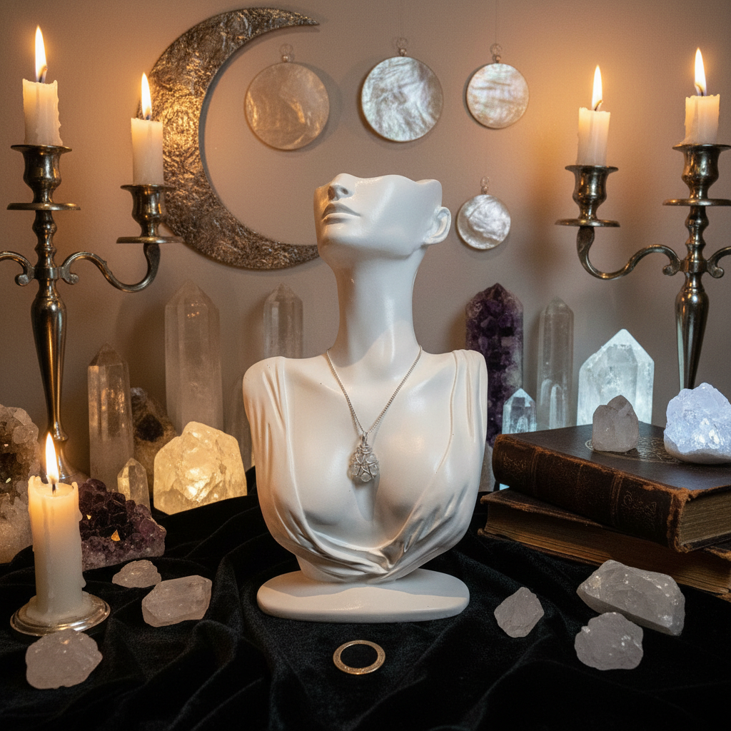 Collana Selenite atmosfera esoterica