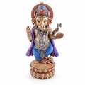 Statua di Ganesh in resina su fondo bianco da studio