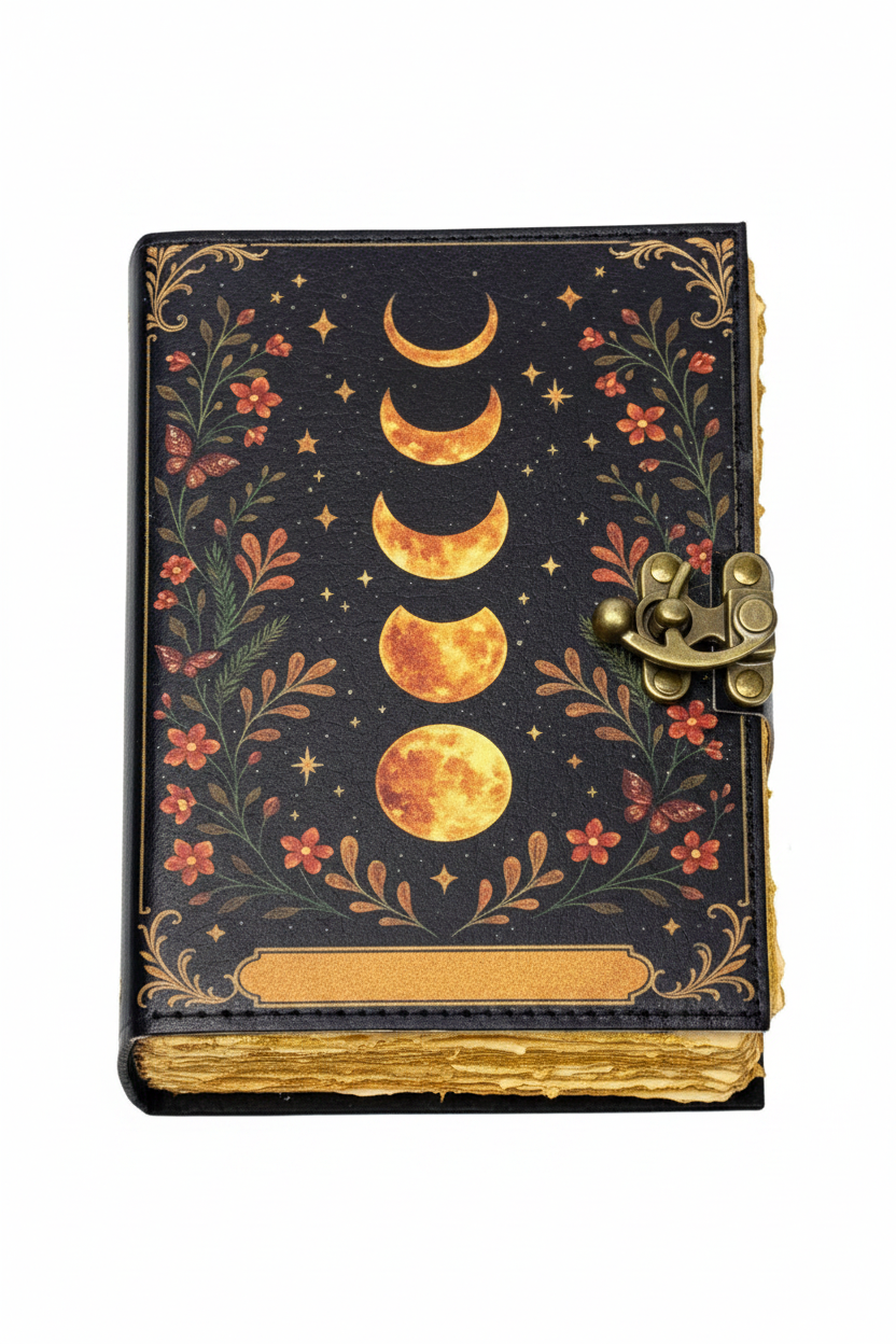 Grimorio Moon Phase - sfondo bianco studio