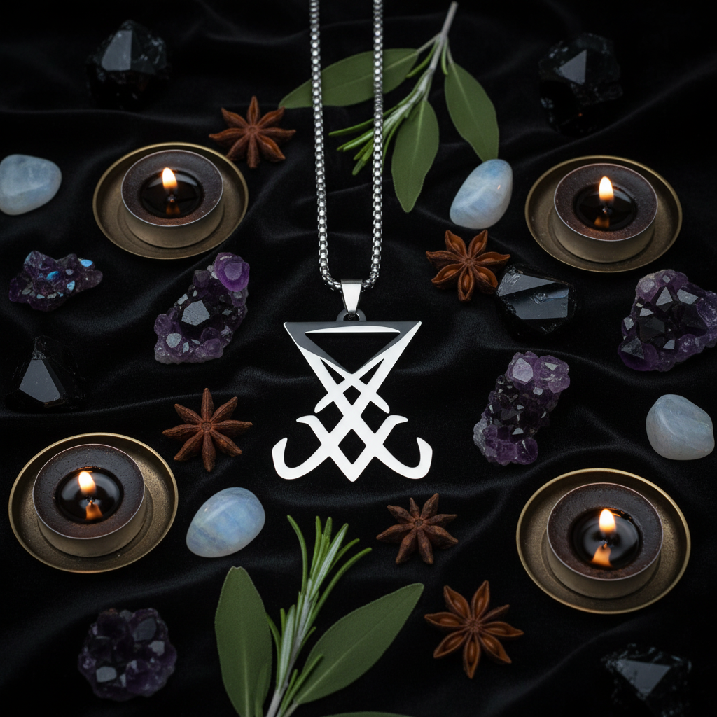 Collana Sigillo di Lucifero – Flat Lay