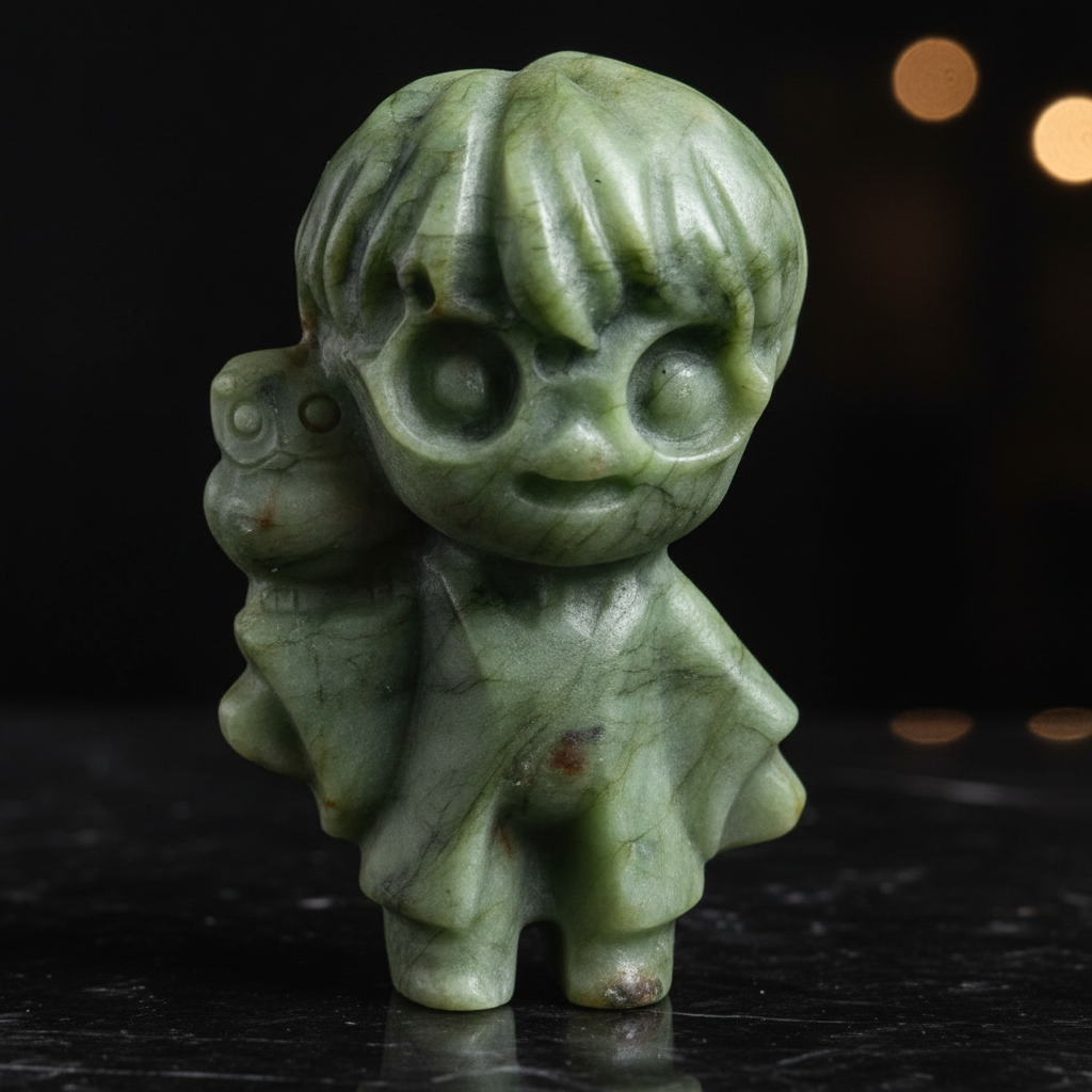 Dobby Folletto in Giada Verde - macro close-up
