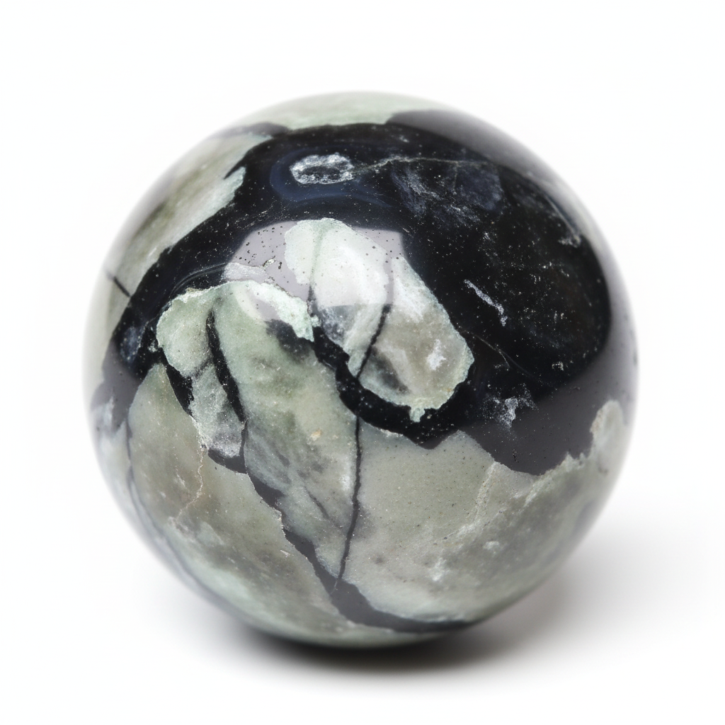 Sfera in Agata Vulcano - macro close-up