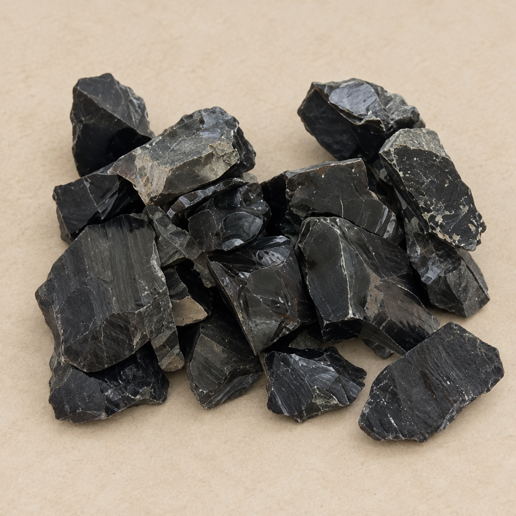 Assortimento di ossidiana Silver grezza
