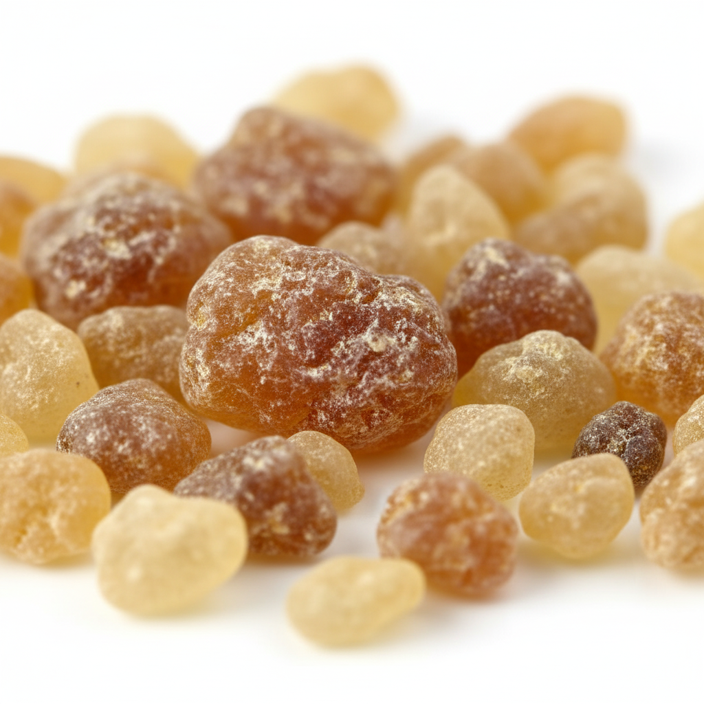 Resina frankincense Goloka - macro close-up granuli dorati