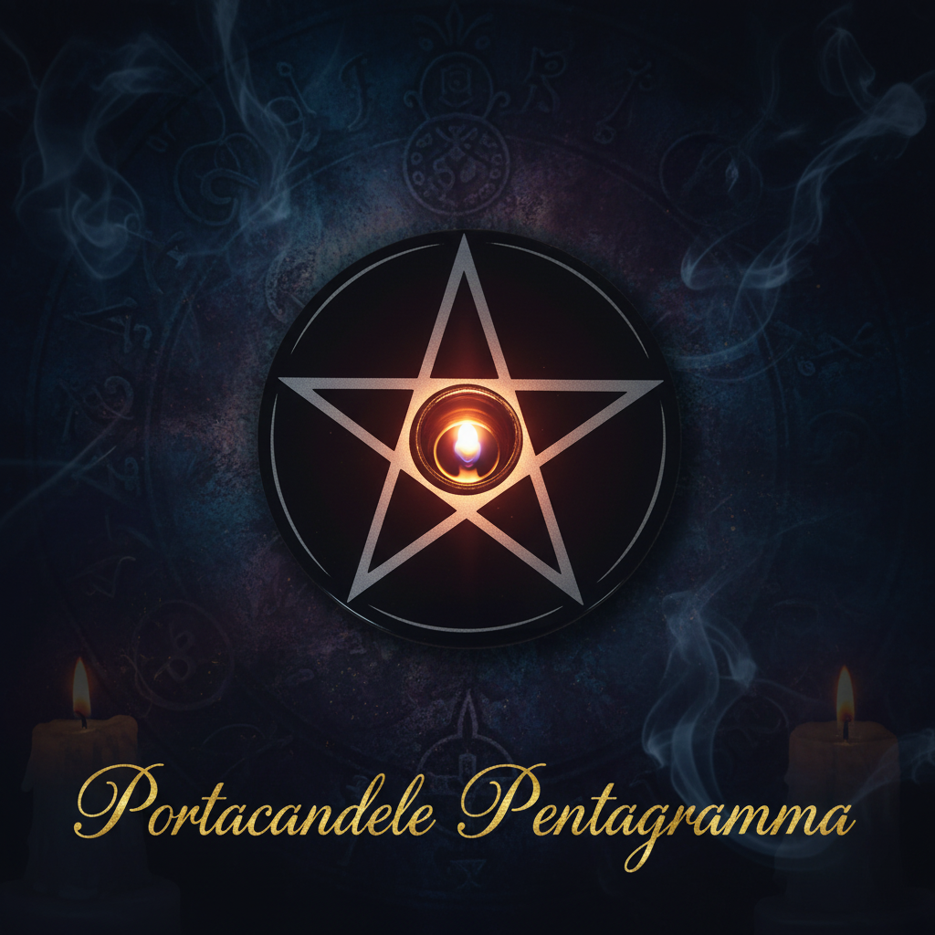 Portacandele Pentagramma - Font Calligrafia Script