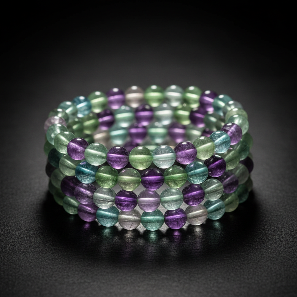 Bracciale Fluorite Arcobaleno - Close-up macro